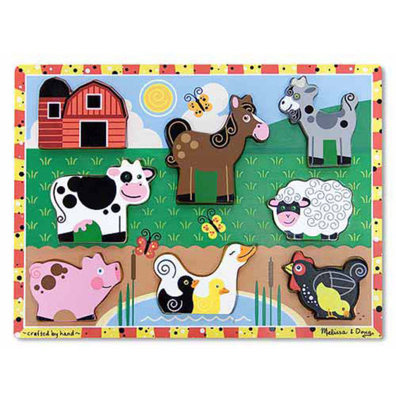 Melissa & Doug Chunky Puzzle - Farm 8pc