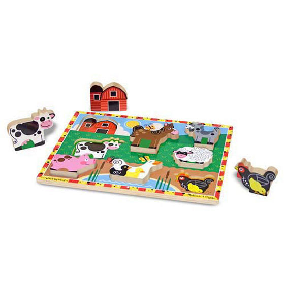 Melissa & Doug Chunky Puzzle - Farm 8pc