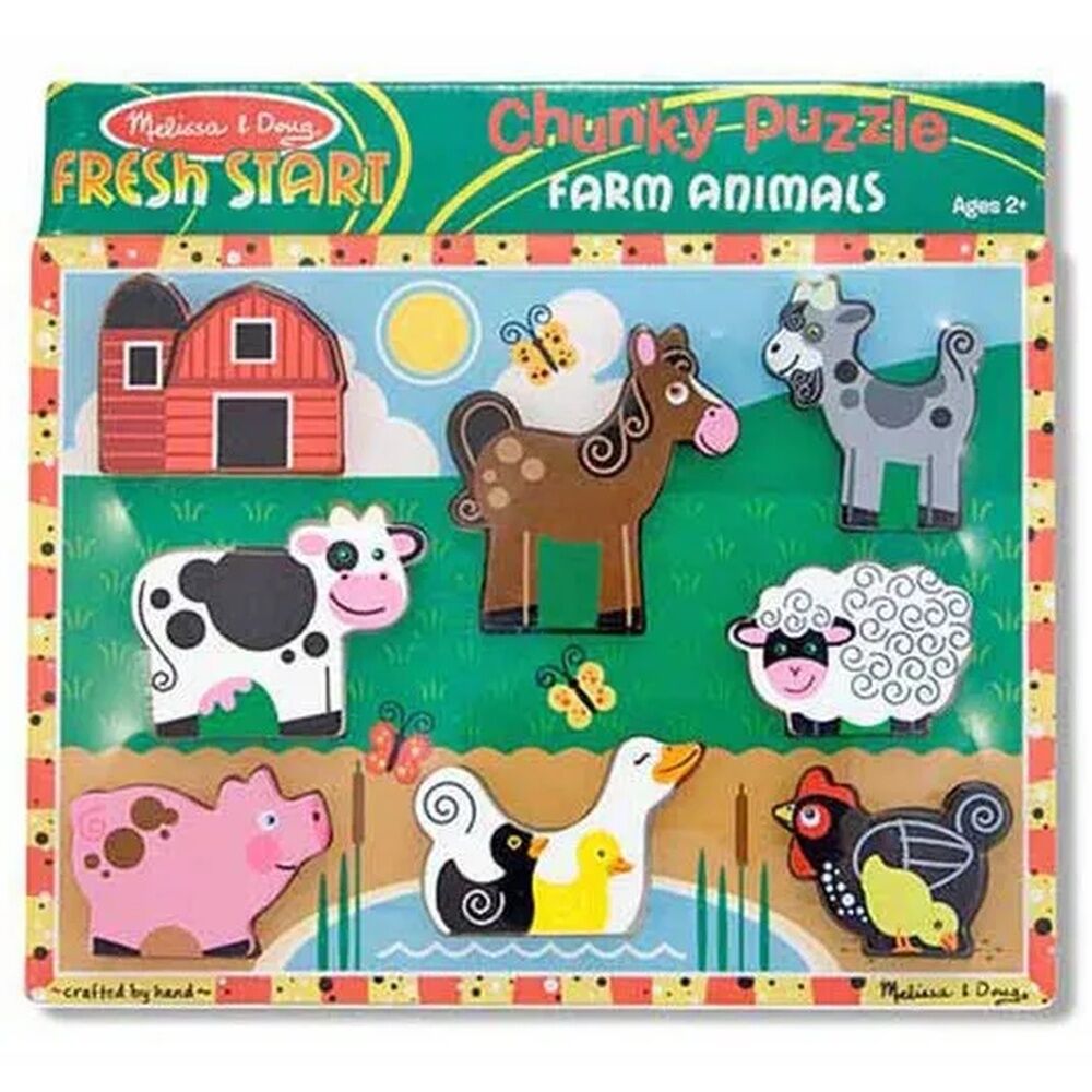 Melissa & Doug Chunky Puzzle - Farm 8pc
