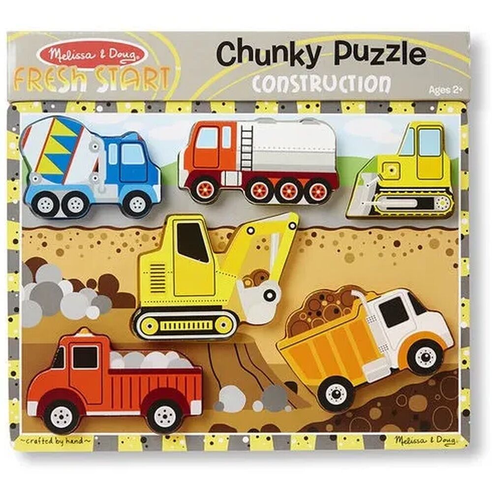 Melissa & Doug Chunky Puzzle - Construction 6pc