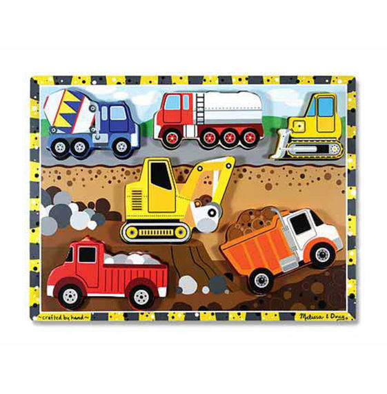 Melissa & Doug Chunky Puzzle - Construction 6pc