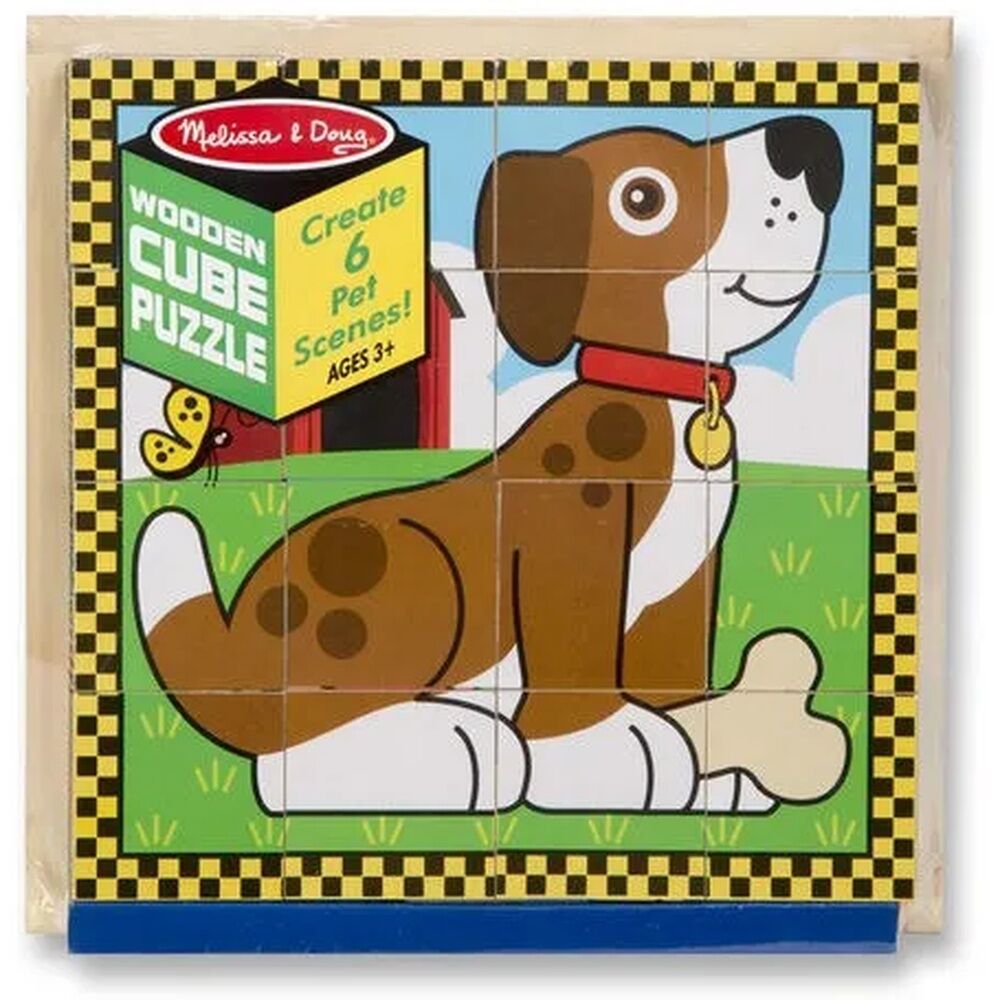 Melissa & Doug Cube Puzzle - Pets 16pc