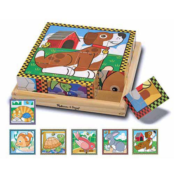 Melissa & Doug Cube Puzzle - Pets 16pc