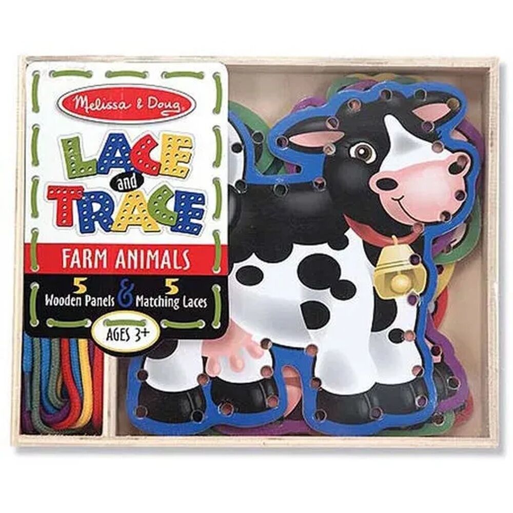 Melissa & Doug Skill Builder - Lace & Trace Farm Animals