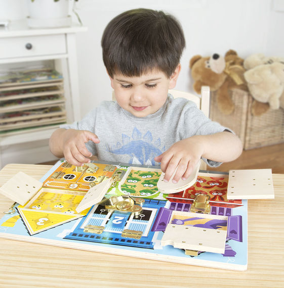 Melissa & Doug Skill Builder - Wooden Latches Board