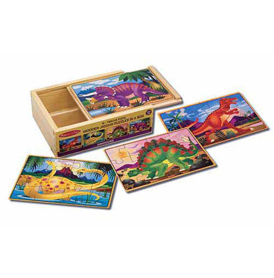 Melissa & Doug Jigsaw Puzzles in a Box - Dinosaur