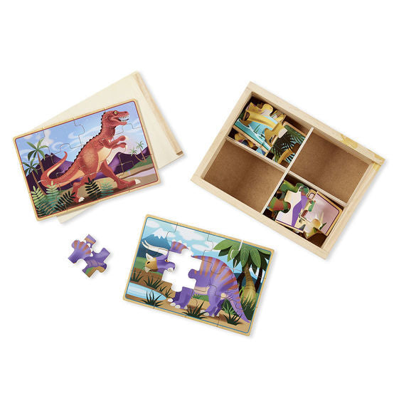 Melissa & Doug Jigsaw Puzzles in a Box - Dinosaur