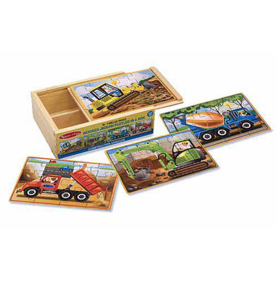 Melissa & Doug Jigsaw Puzzles in a Box - Construction