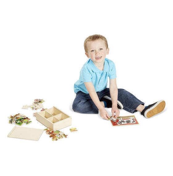 Melissa & Doug Jigsaw Puzzles in a Box - Farm Animals