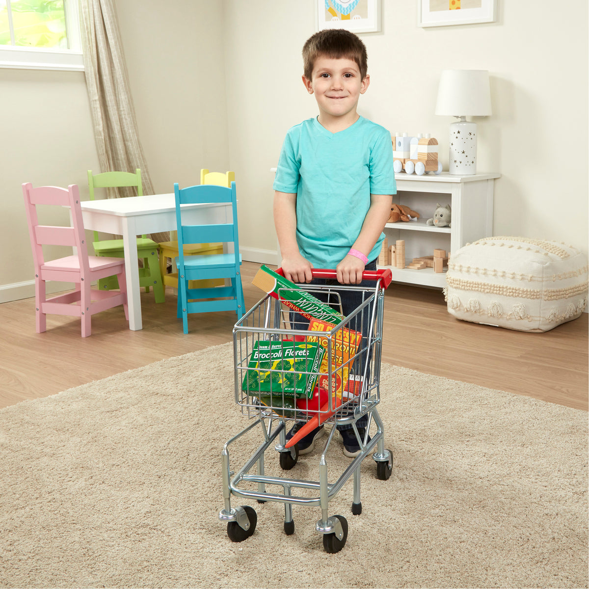 Melissa & Doug Kitchen Play - Metal Shopping Cart