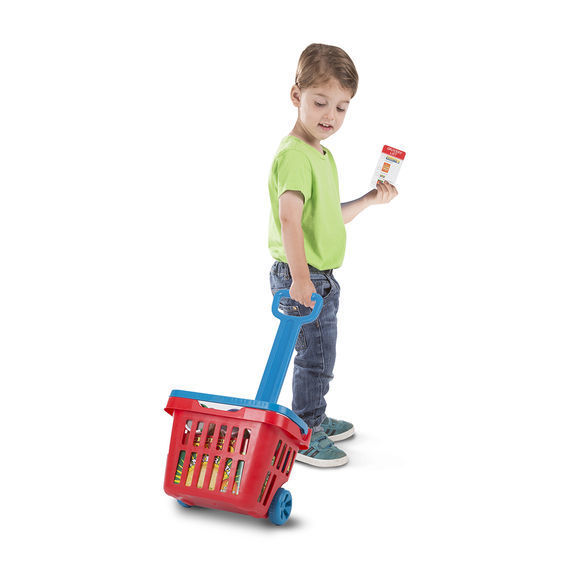 Melissa & Doug Kitchen Play - Fill & Roll Grocery Basket Play Set