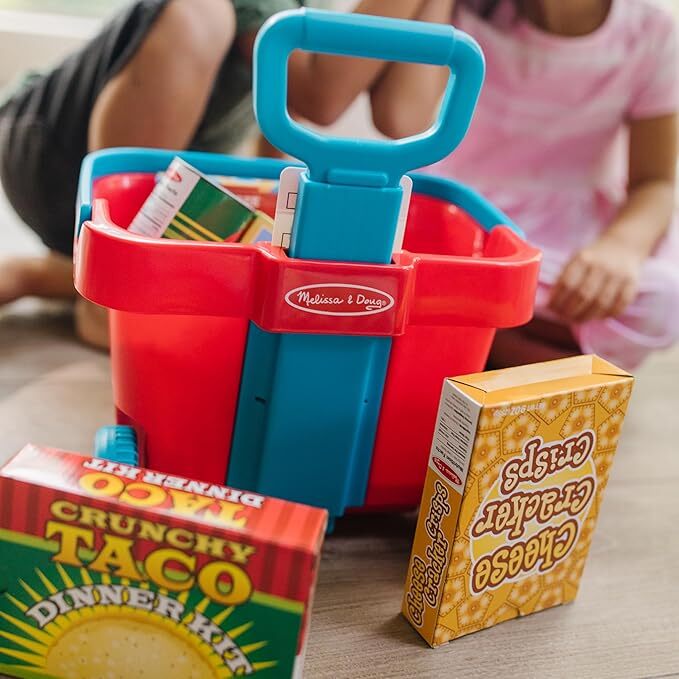 Melissa & Doug Kitchen Play - Fill & Roll Grocery Basket Play Set
