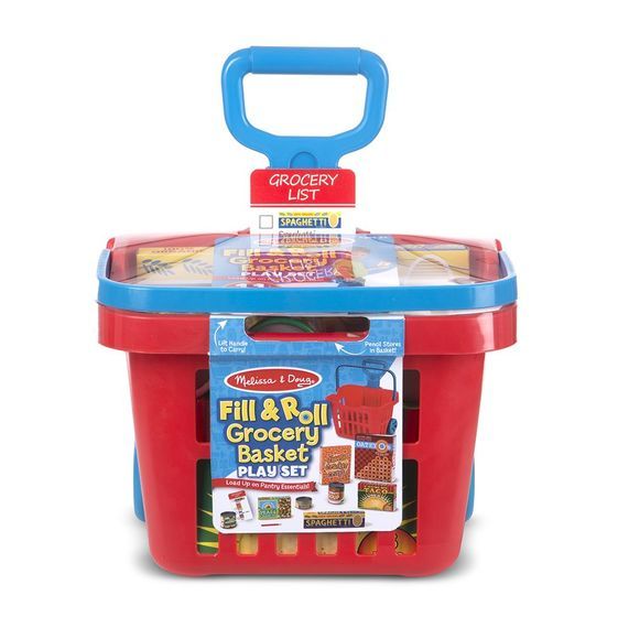Melissa & Doug Kitchen Play - Fill & Roll Grocery Basket Play Set