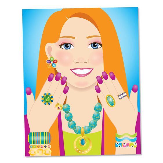 Melissa & Doug Sticker Pad Glitter Collection - Jewelry & Nails