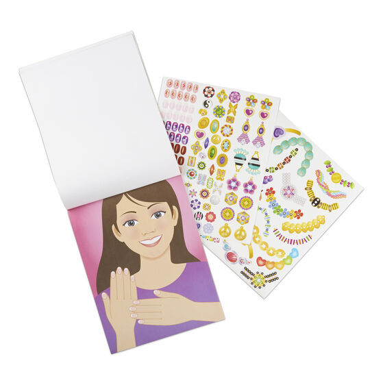 Melissa & Doug Sticker Pad Glitter Collection - Jewelry & Nails