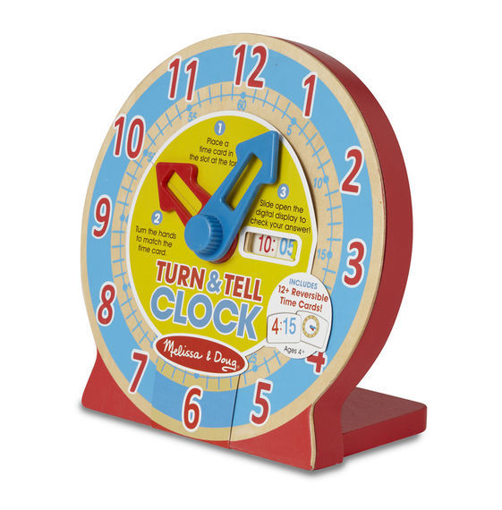 Melissa & Doug Skill Builder - Turn & Tell Wooden Clock