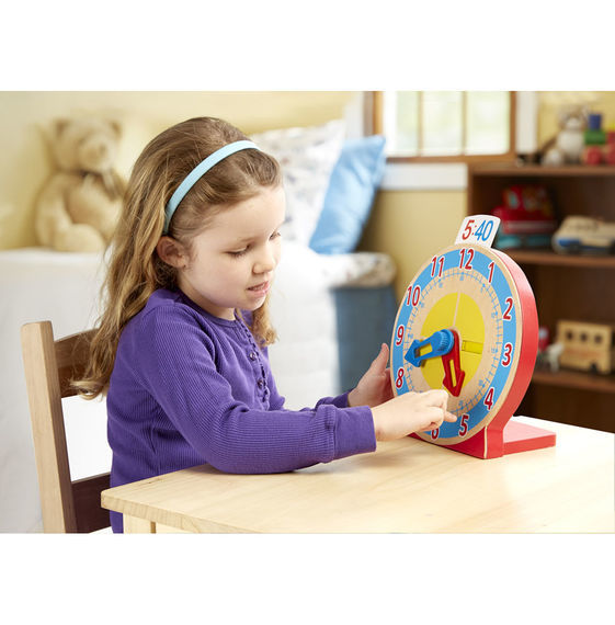 Melissa & Doug Skill Builder - Turn & Tell Wooden Clock