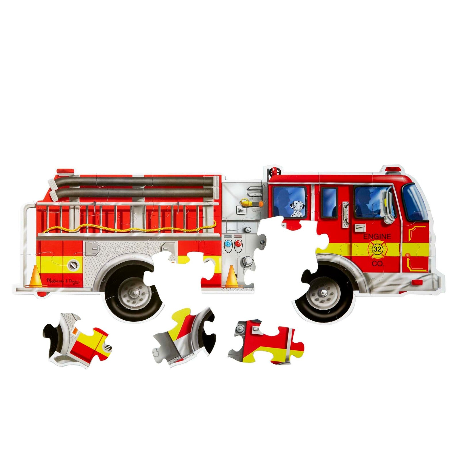 Melissa & Doug Floor Puzzle - Giant Fire Truck 24pc