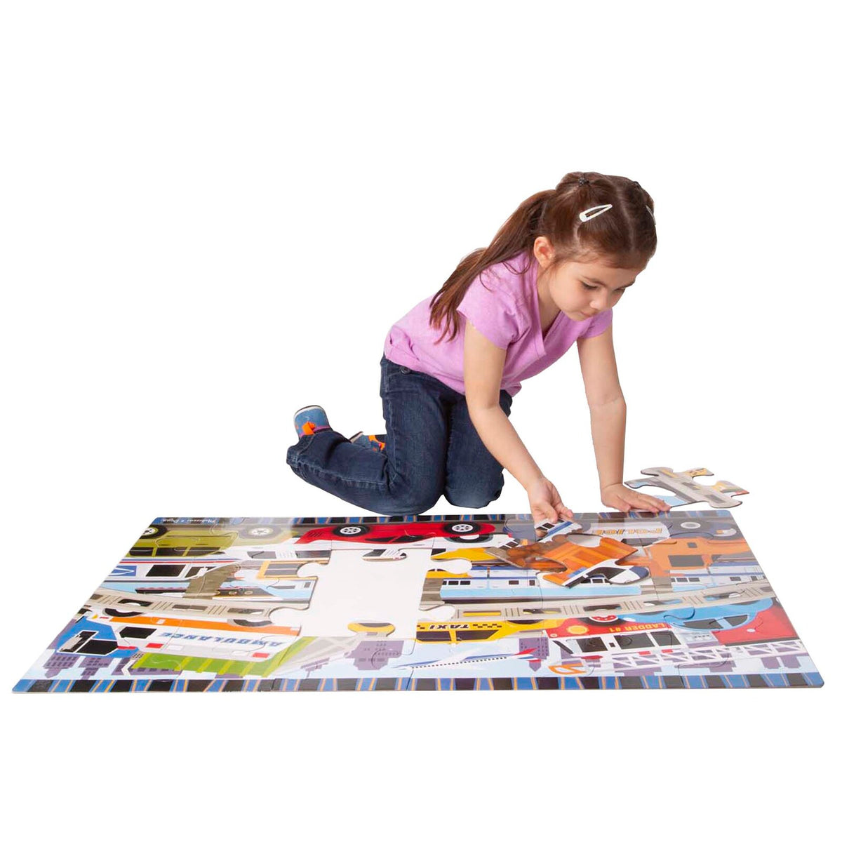 Melissa & Doug Floor Puzzle - Traffic Jam 24pc