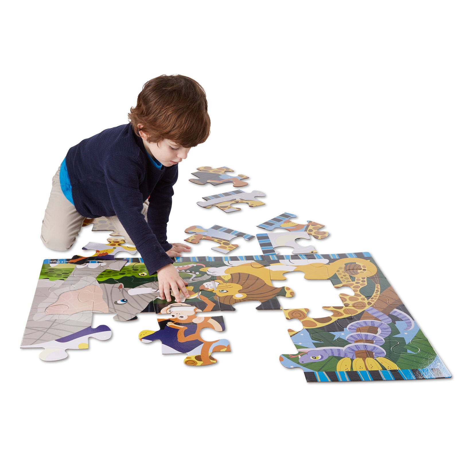 Melissa & Doug Floor Puzzle - Safari Social 24pc