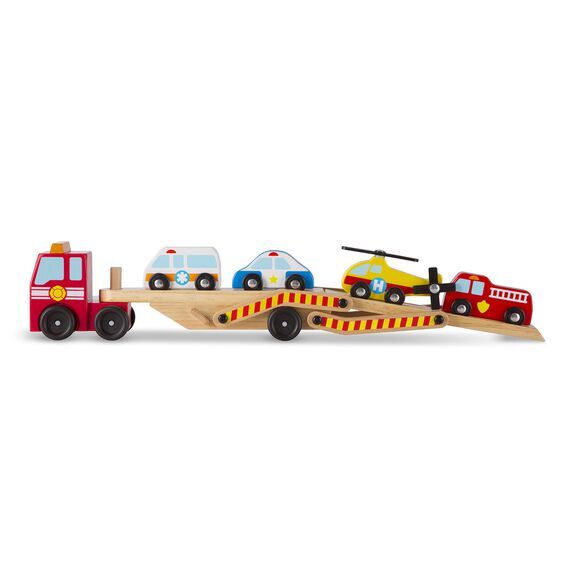 Melissa & Doug Classic Toys - Emergency Vehicle Carrier