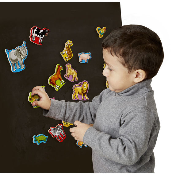 Melissa & Doug Magnetic Learning - 20 Wooden Animal Magnets