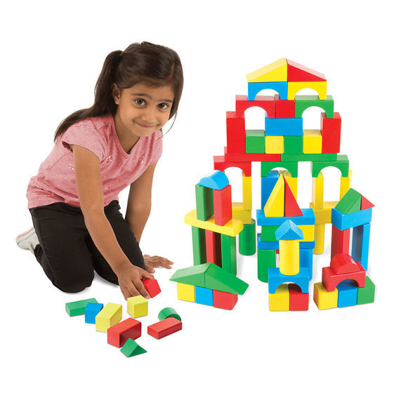 Melissa & Doug Classic Toy - 100 Wood Block Set