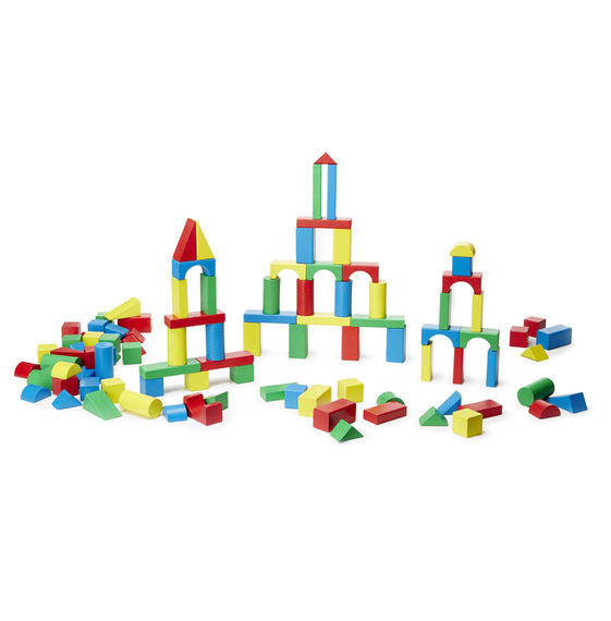 Melissa & Doug Classic Toy - 100 Wood Block Set