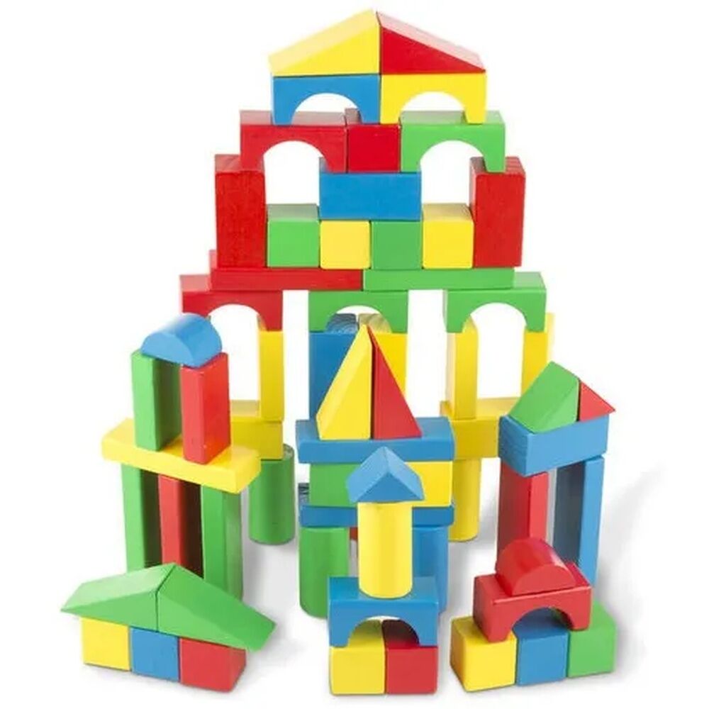 Melissa & Doug Classic Toy - 100 Wood Block Set