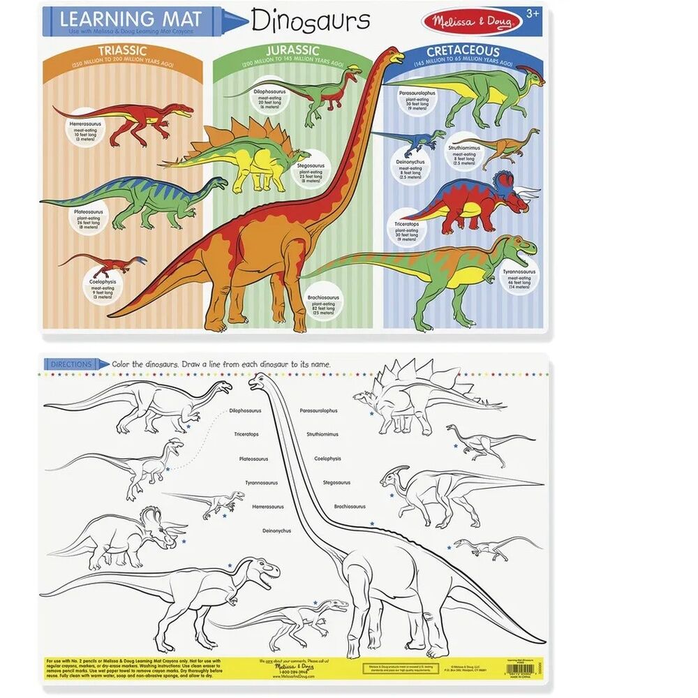 Melissa & Doug Learning Mat - Dinosaurs