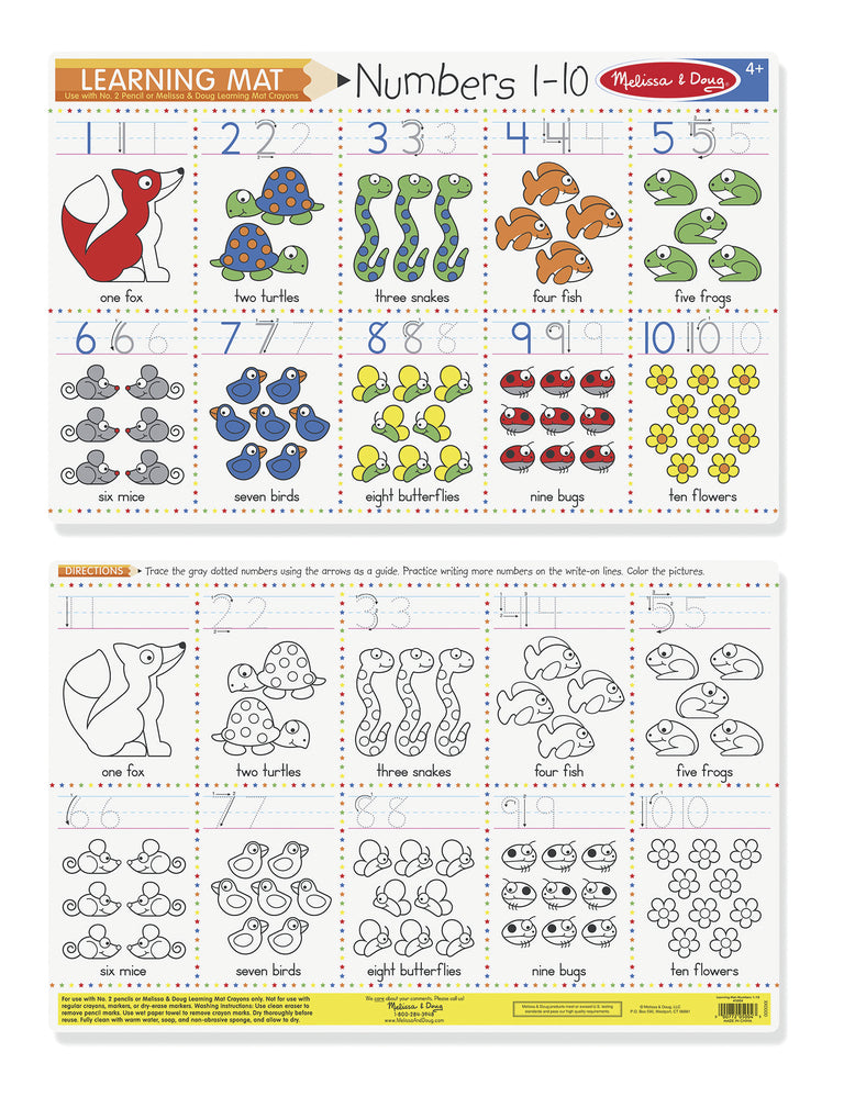 Melissa & Doug Learning Mat - Numbers 1-10