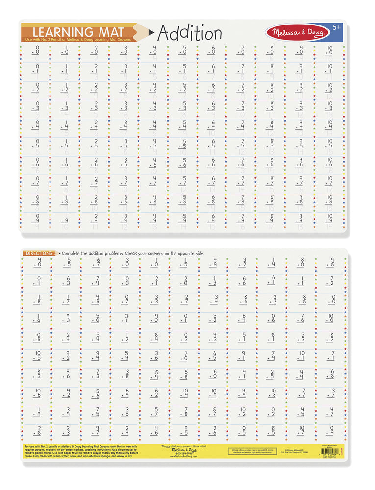 Melissa & Doug Learning Mat - Addition