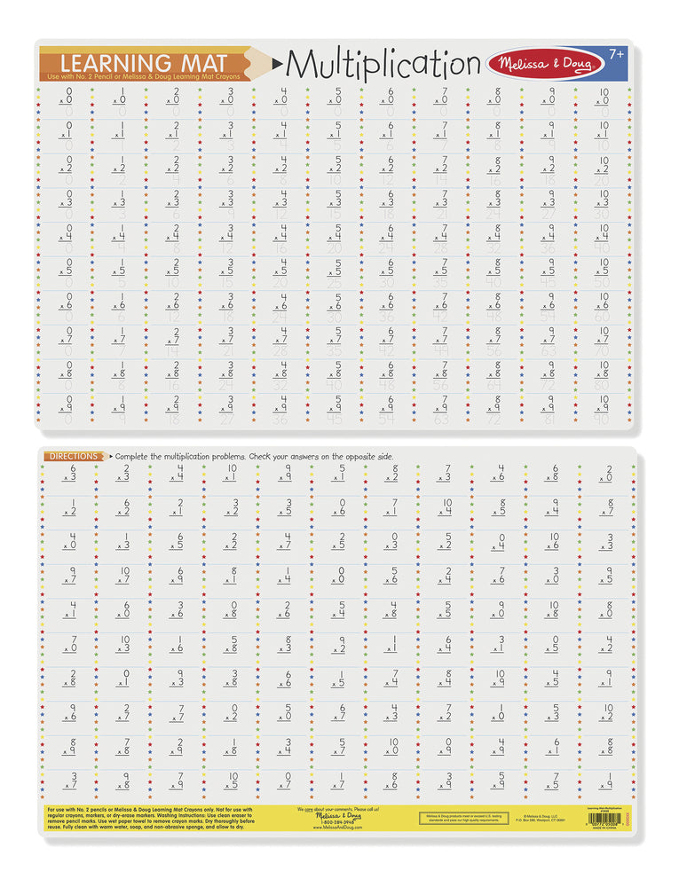 Melissa & Doug Learning Mat - Multiplication