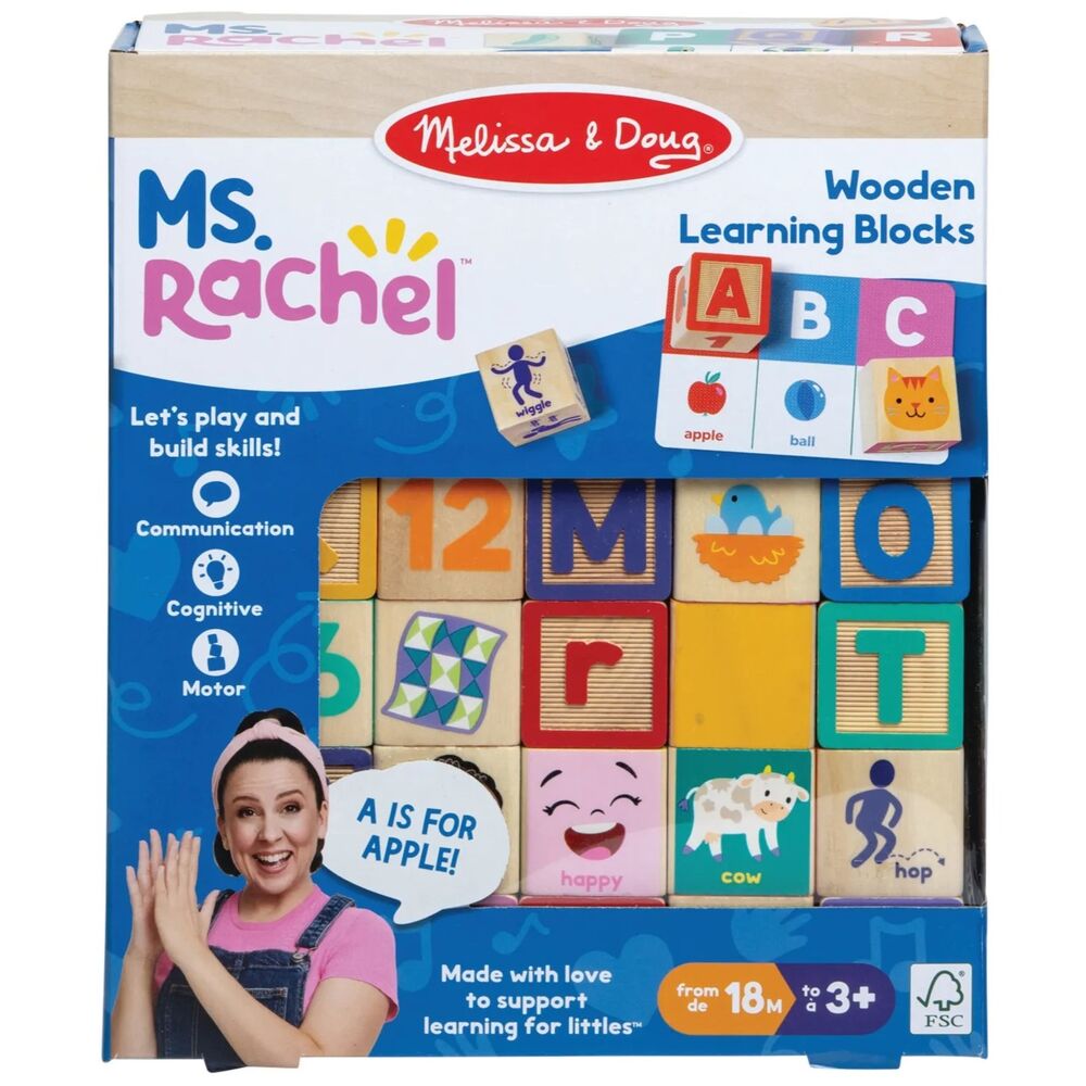 Melissa & Doug - Ms. Rachel Wooden Learning Blocks