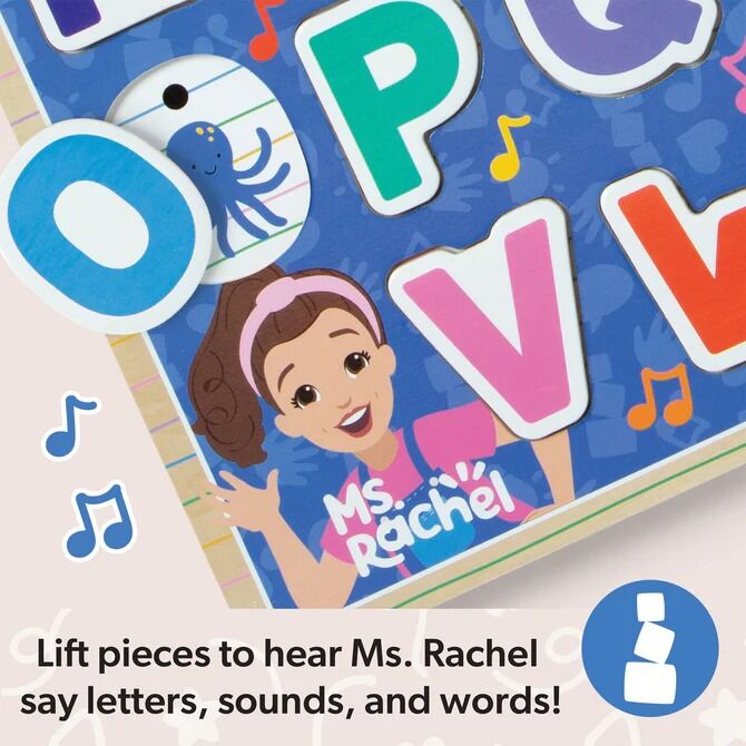 Melissa & Doug - Ms. Rachel Wooden Phonics Alphabet Sound Puzzle 24pc