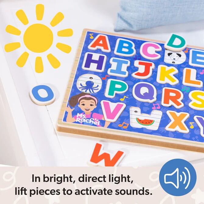 Melissa & Doug - Ms. Rachel Wooden Phonics Alphabet Sound Puzzle 24pc