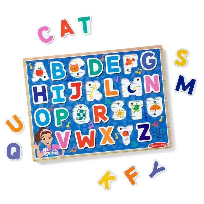 Melissa & Doug - Ms. Rachel Wooden Phonics Alphabet Sound Puzzle 24pc