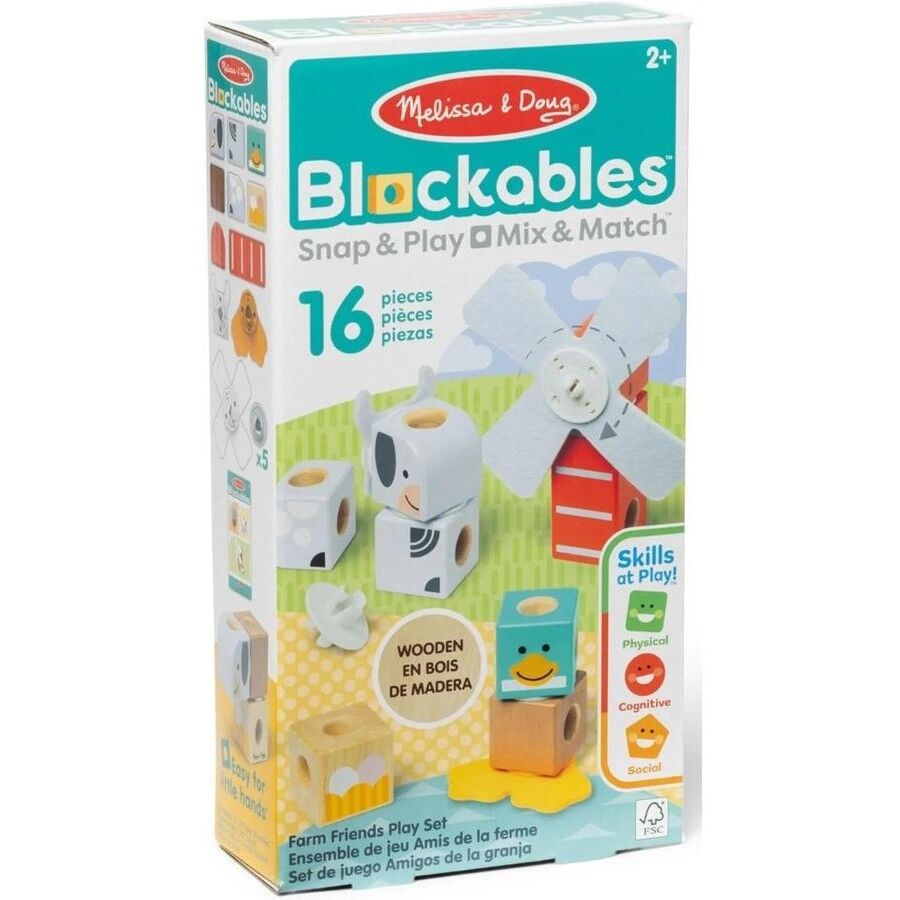 Melissa & Doug - Blockables Farm Friends Play Set
