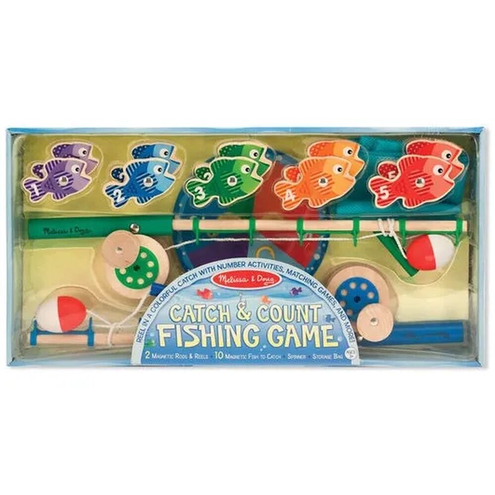 Melissa & Doug Magnetic Learning - Catch & Count Fishing Rod Set