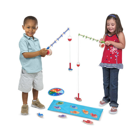 Melissa & Doug Magnetic Learning - Catch & Count Fishing Rod Set