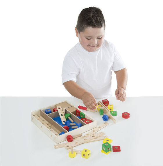 Melissa & Doug Classic Toy - Construction Building Set in a Box