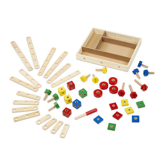 Melissa & Doug Classic Toy - Construction Building Set in a Box