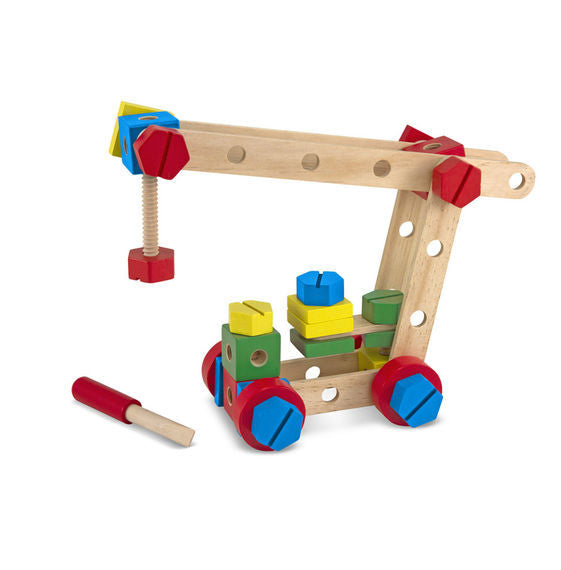 Melissa & Doug Classic Toy - Construction Building Set in a Box