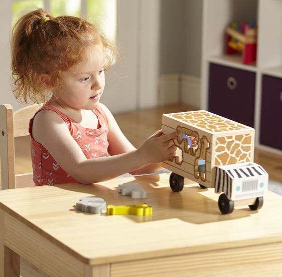 Melissa & Doug Classic Toy - Animal Rescue Shape Sorting Truck