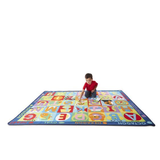 Melissa & Doug Activity Rug - Jumbo ABC-123 with Playing Cards