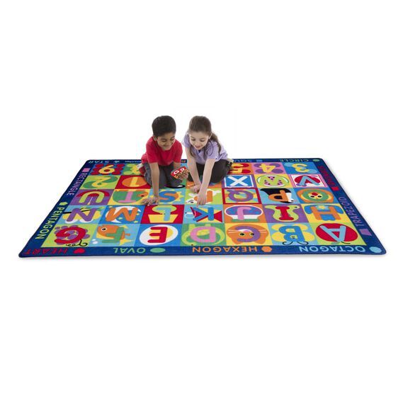 Melissa & Doug Activity Rug - Jumbo ABC-123 with Playing Cards