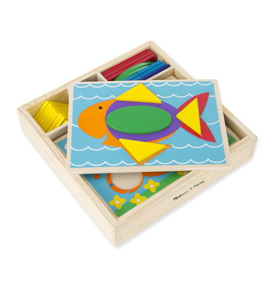 Melissa & Doug Classic Toy - Beginner Pattern Blocks