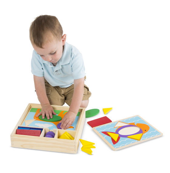 Melissa & Doug Classic Toy - Beginner Pattern Blocks
