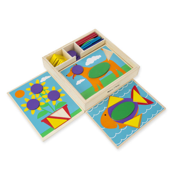 Melissa & Doug Classic Toy - Beginner Pattern Blocks