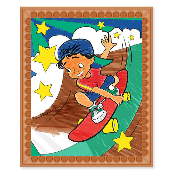 Melissa & Doug On The Go - Color by Numbers Book - Blue
